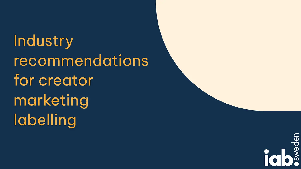 Industry recommendations for creator marketing labelling banner